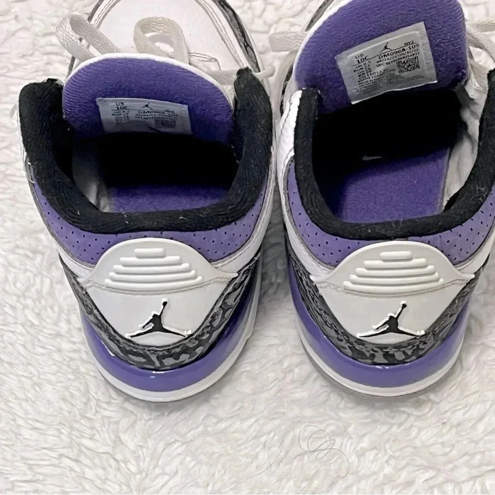 Nike Air Jordan 3 Retro TD Dark Iris size 10C miniature version Jordan 3 release